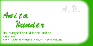 anita wunder business card